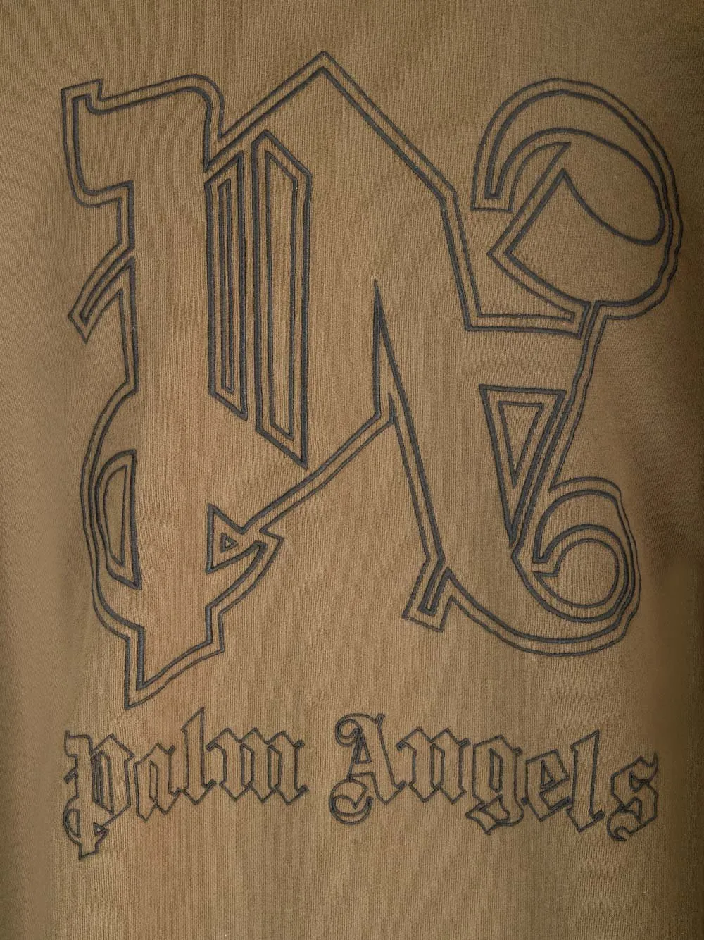 Palm Angels Logo Embroidered Crewneck Sweatshirt