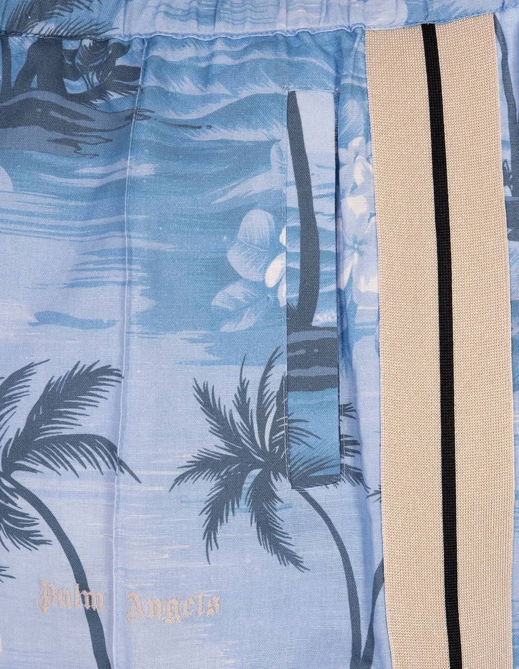 Palm Angels Island Printed Elastic Waist Trousers