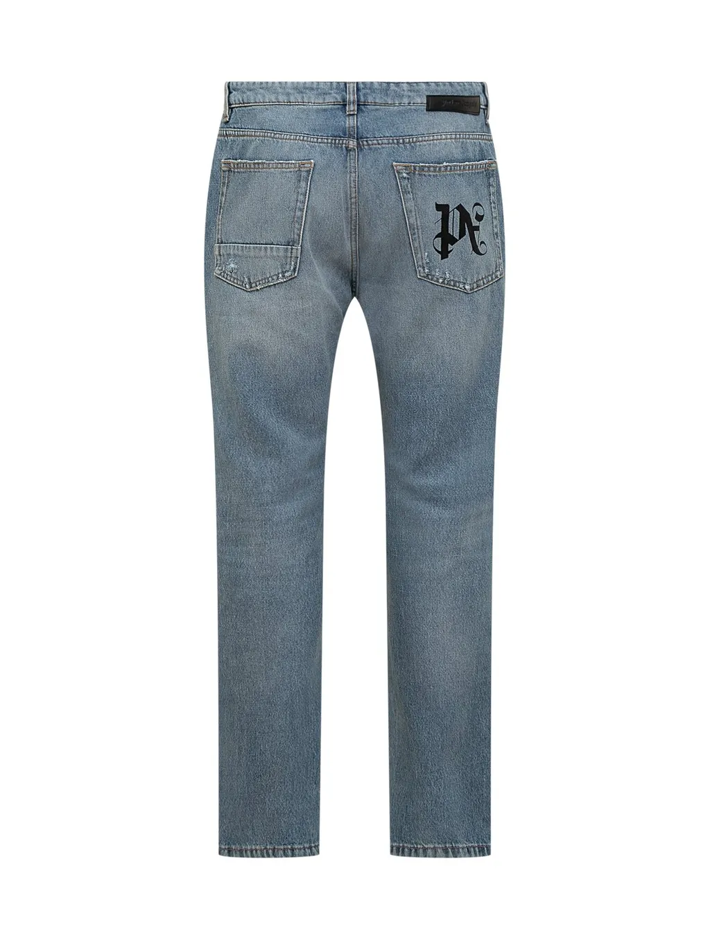 Palm Angels Straight Leg Distressed Jeans
