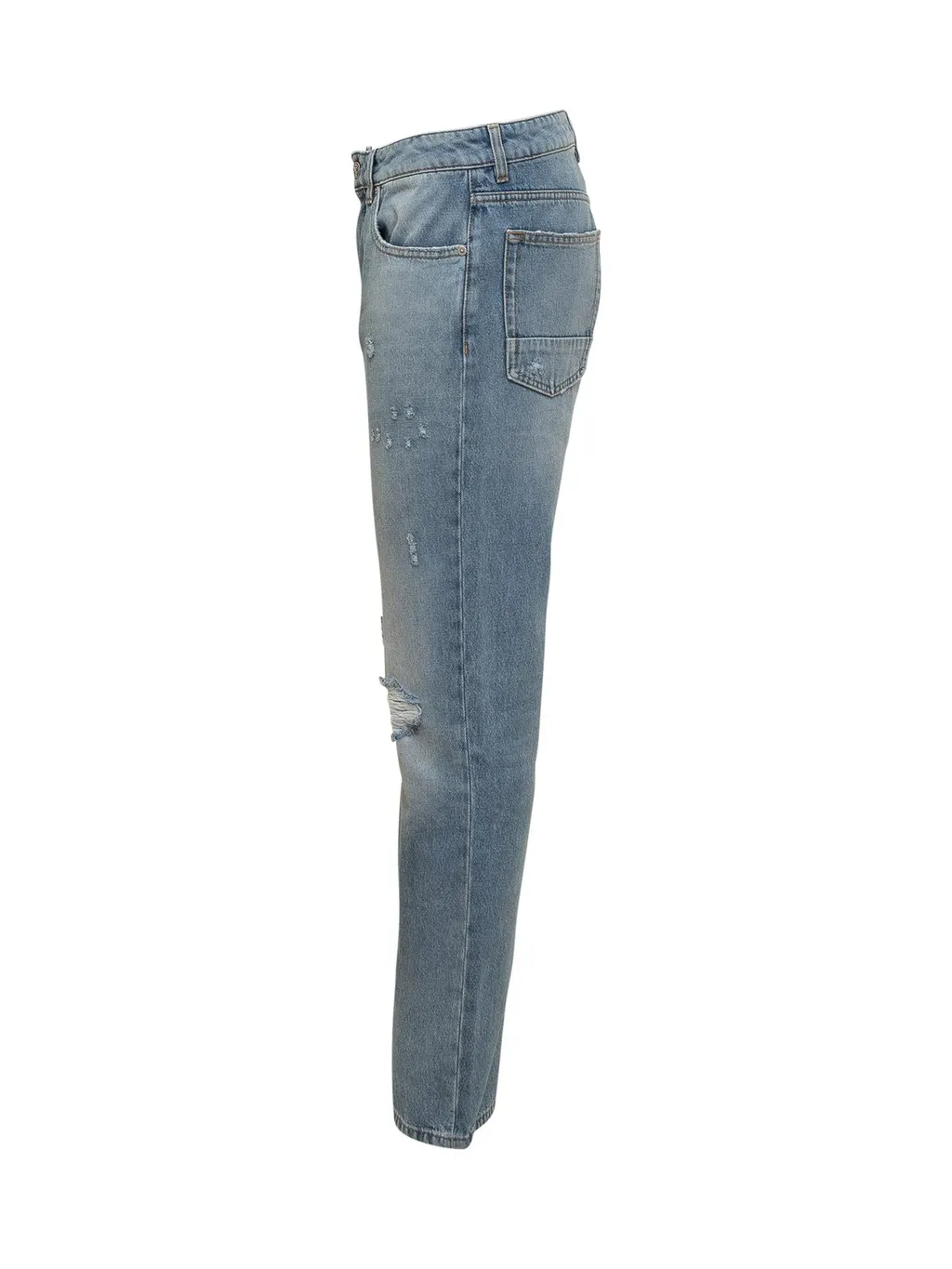 Palm Angels Straight Leg Distressed Jeans