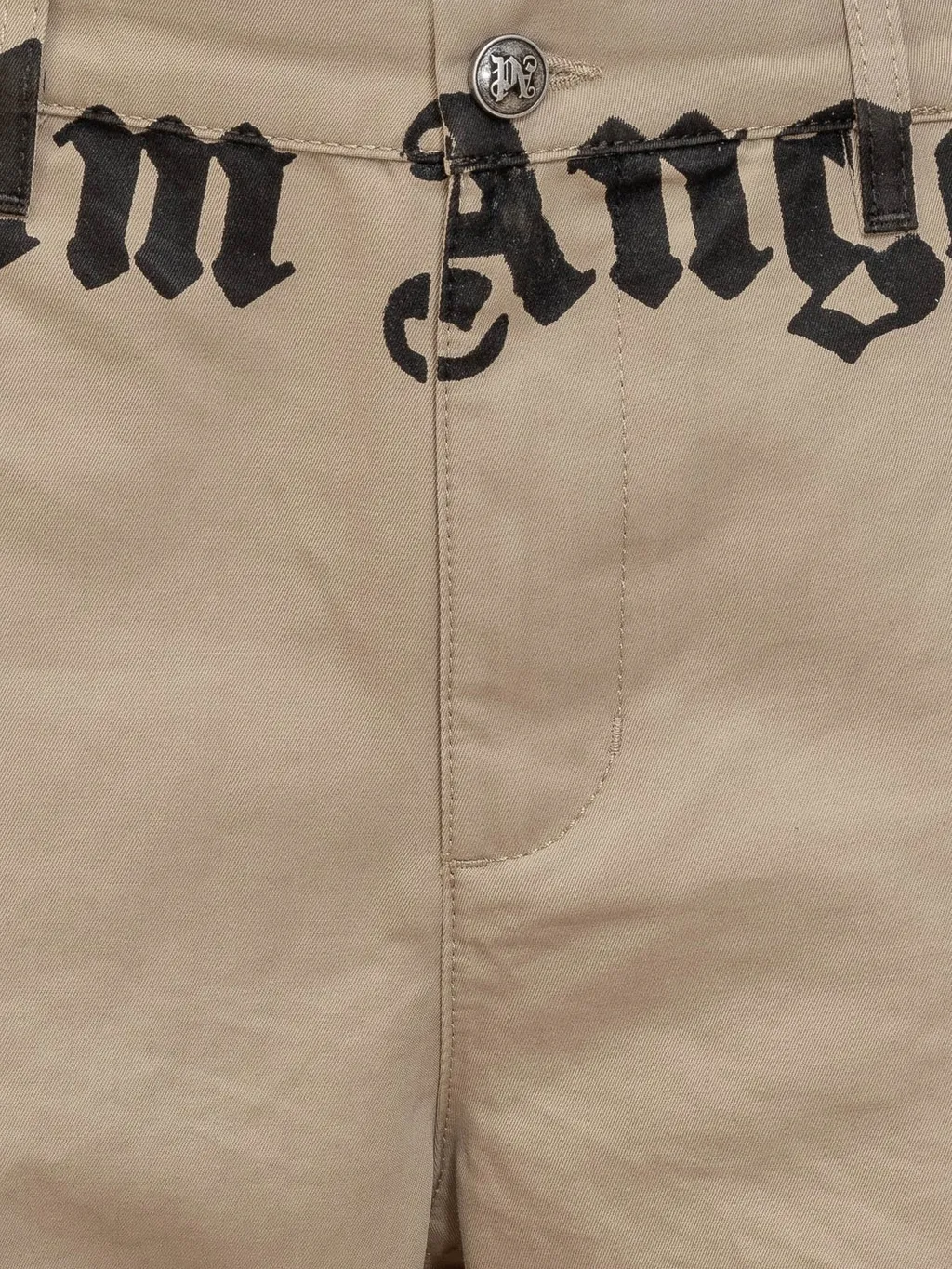 Palm Angels Logo Printed Straight Leg Chino Pants