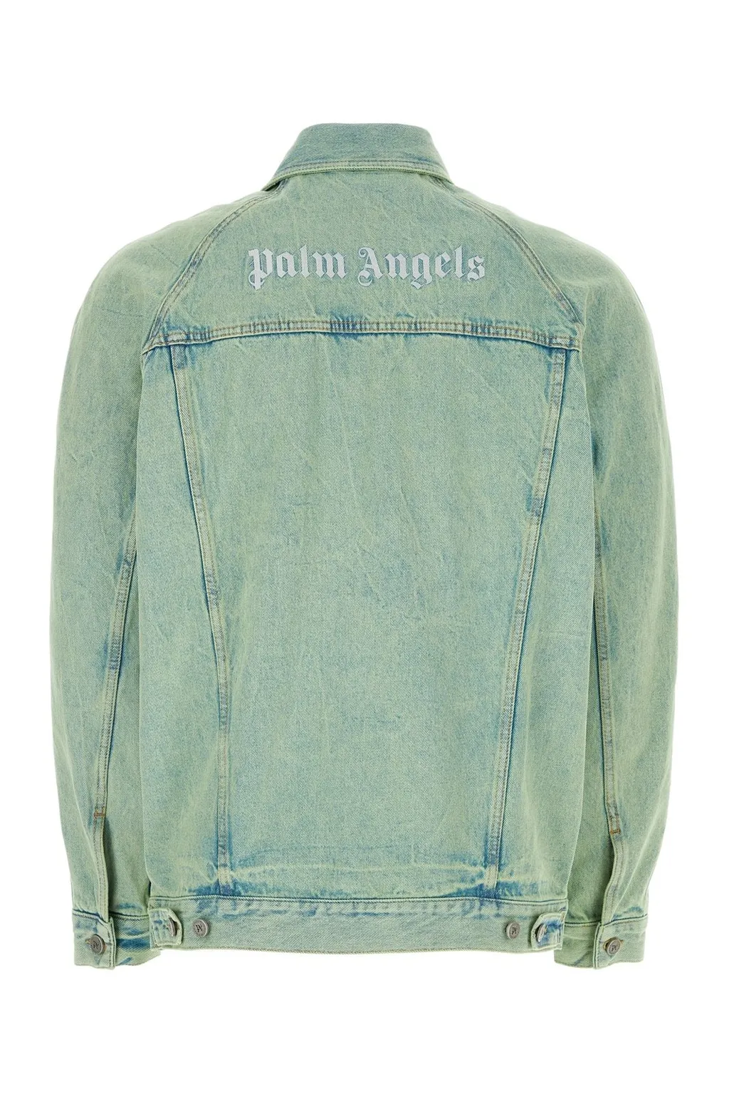 Palm Angels Overdyed Buttoned Denim Jacket
