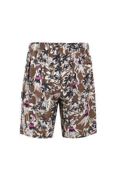 Palm Angels Hula Printed Drawstring Shorts