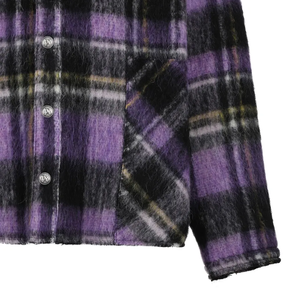 Palm Angels Plaid Check Drop Shoulder Cardigan