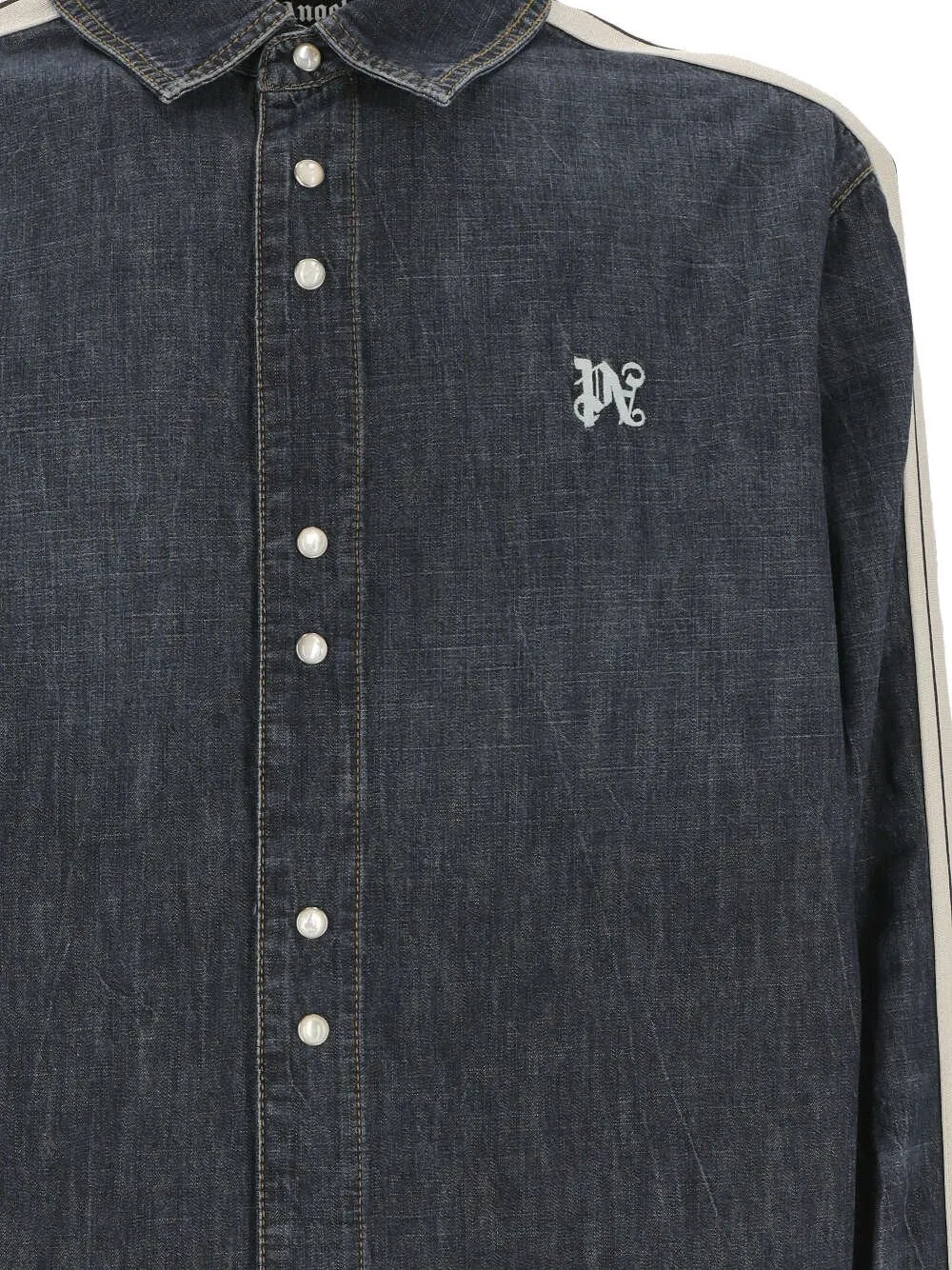 Palm Angels Monogram Detailed Denim Track Jacket