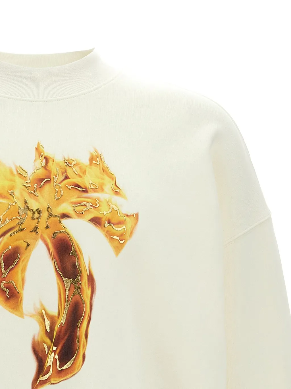 Palm Angels Burning Palm Printed Crewneck Sweatshirt