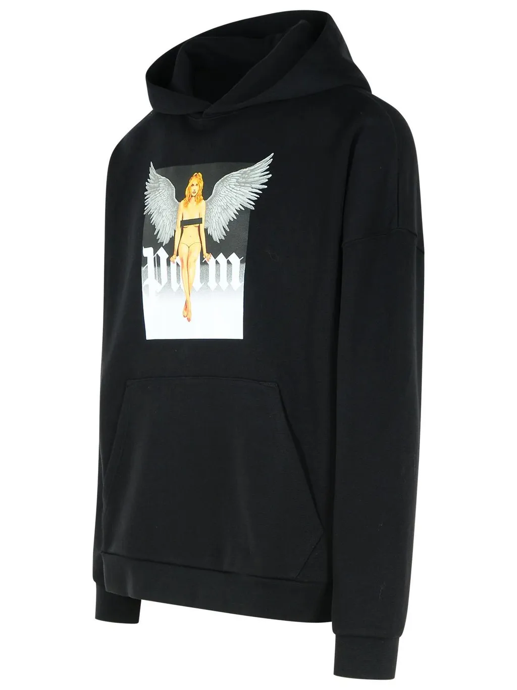 Palm Angels Crystal Pin-Up Long-Sleeved Hoodie