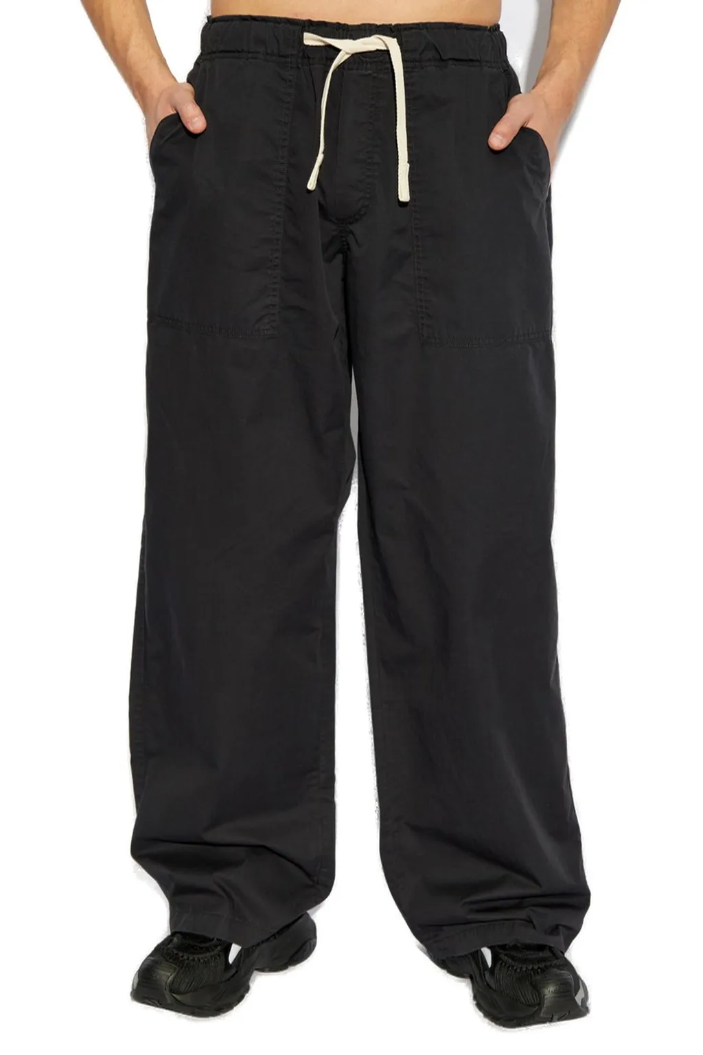 Palm Angels Logo Printed Drawstring Trousers