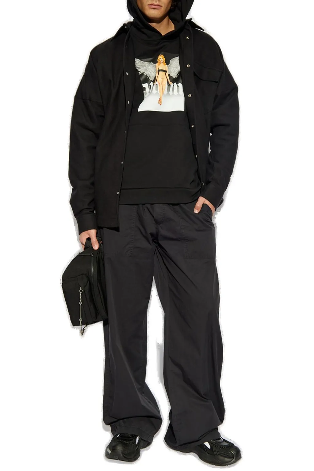 Palm Angels Logo Printed Drawstring Trousers