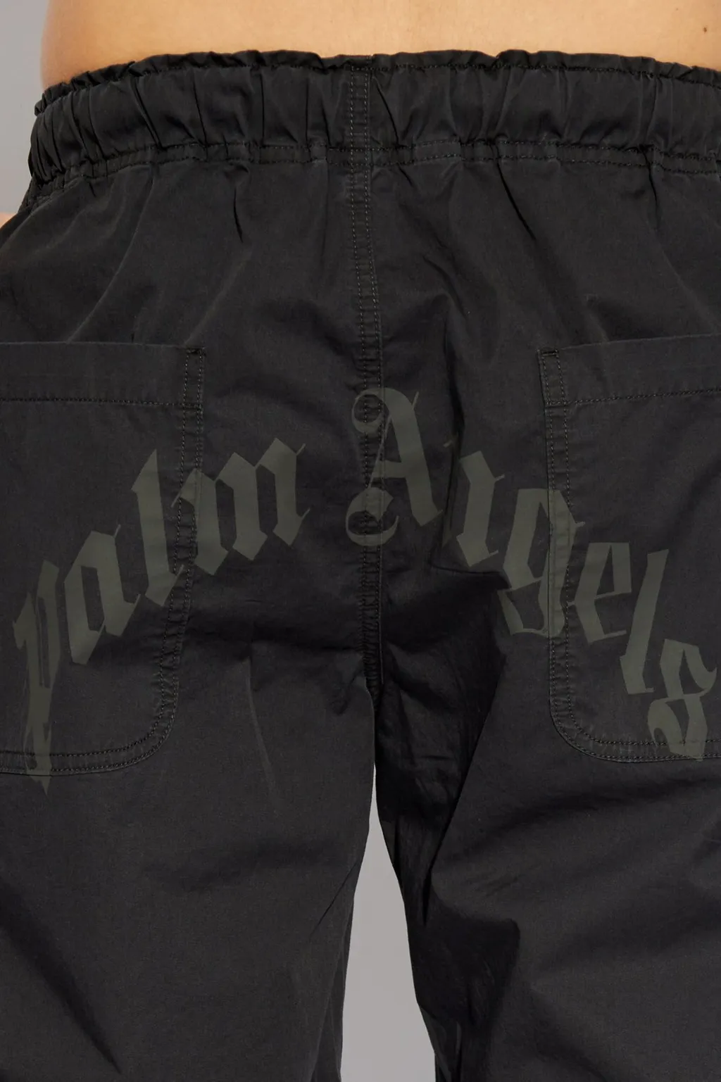 Palm Angels Logo Printed Drawstring Trousers