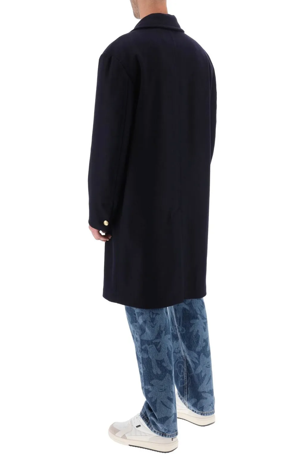 Palm Angels Single-Breasted Mid-Length Coat