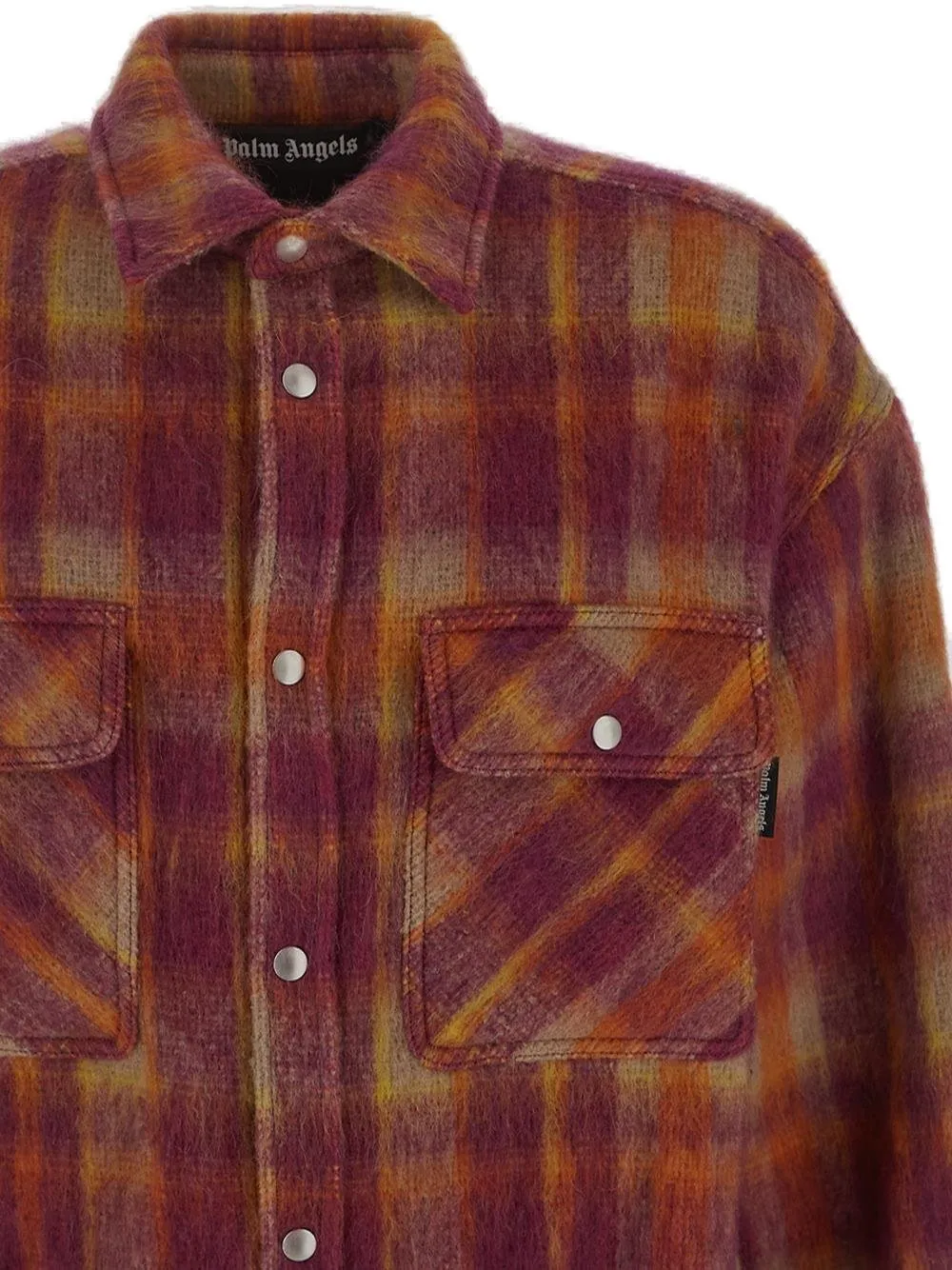 Palm Angels Plaid-Printed Buttoned Overshirt
