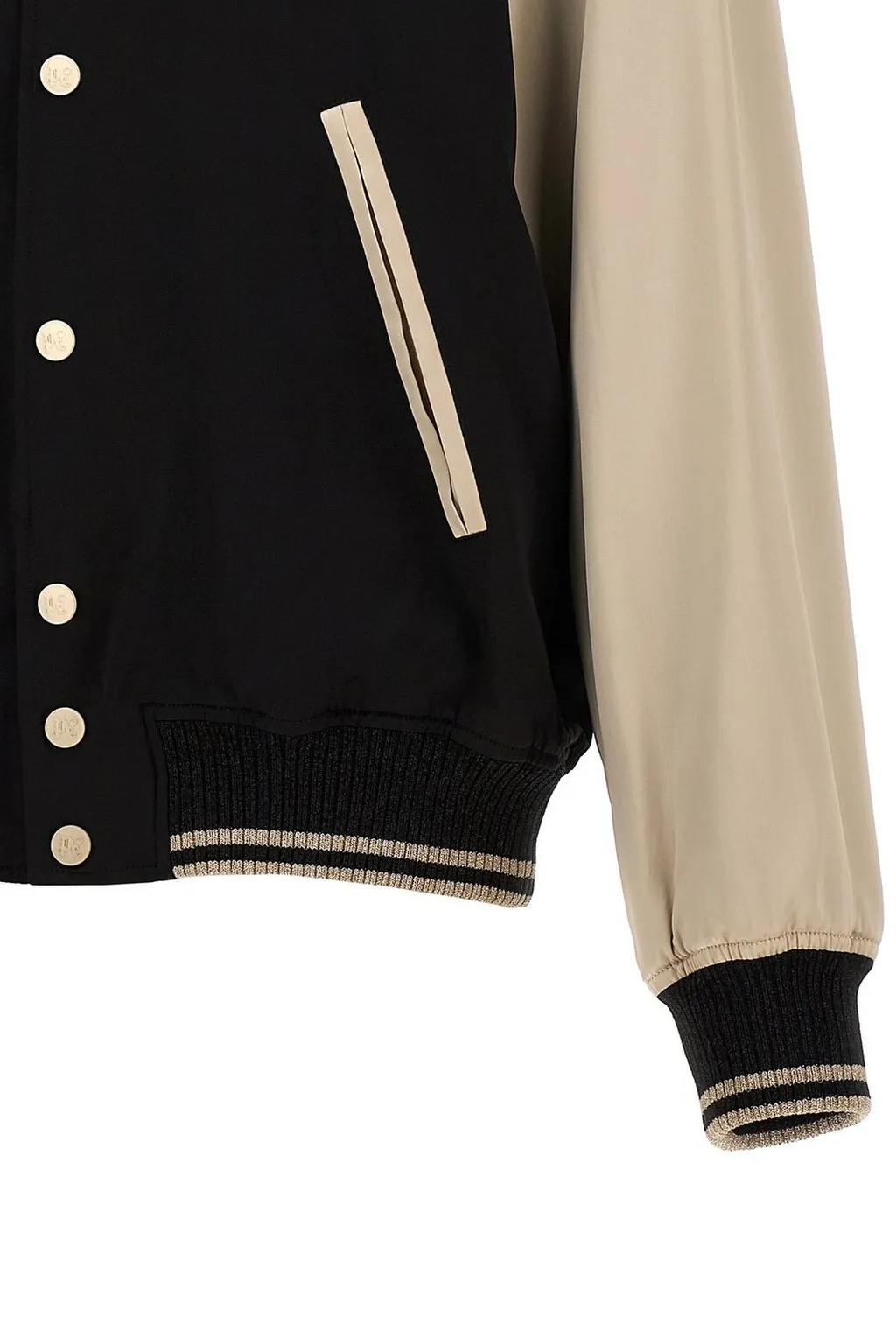 Palm Angels Buttoned Long-Sleeved Bomber Jacket