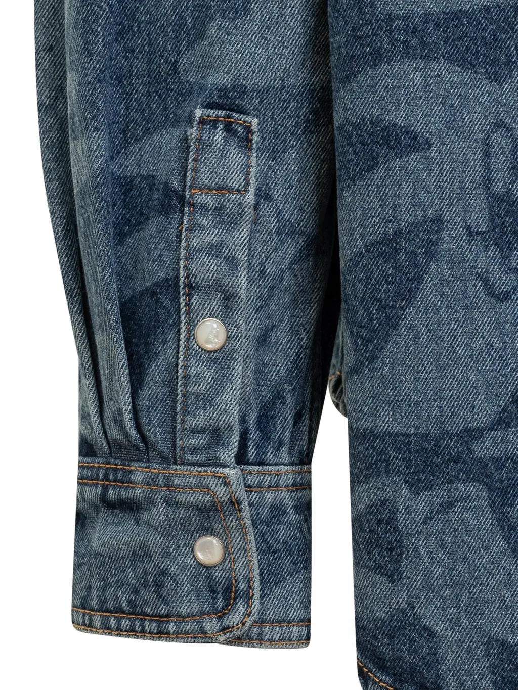 Palm Angels Palmity Button-Up Denim Shirt