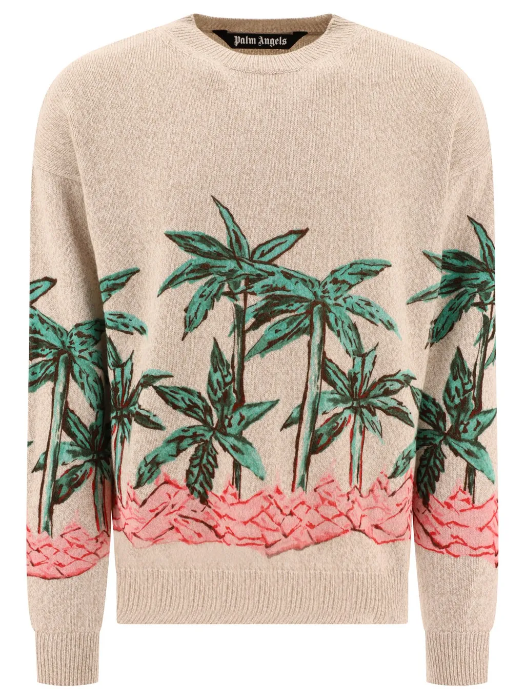 Palm Angels Palms Row-Printed Knitted Jumper