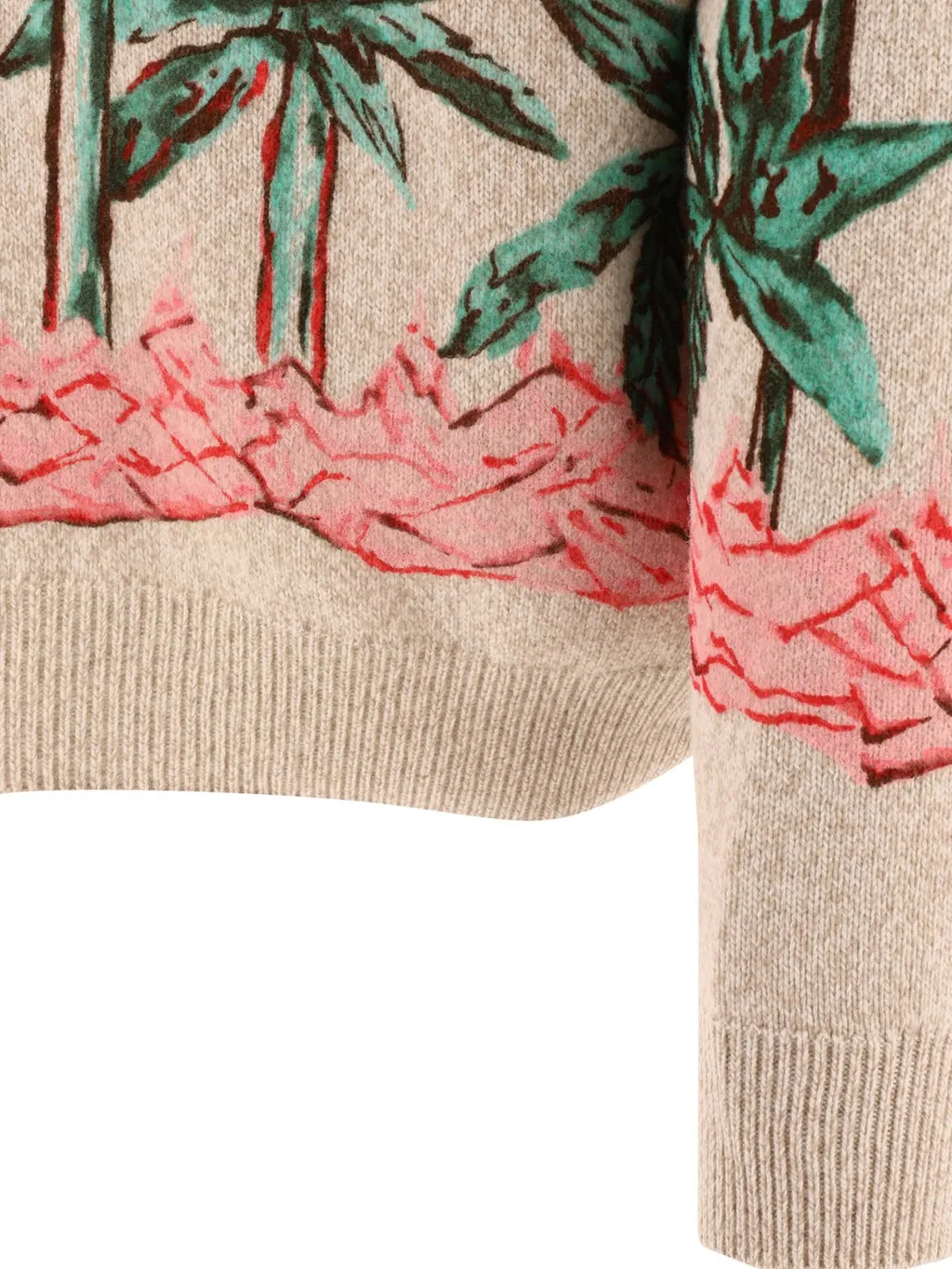 Palm Angels Palms Row-Printed Knitted Jumper