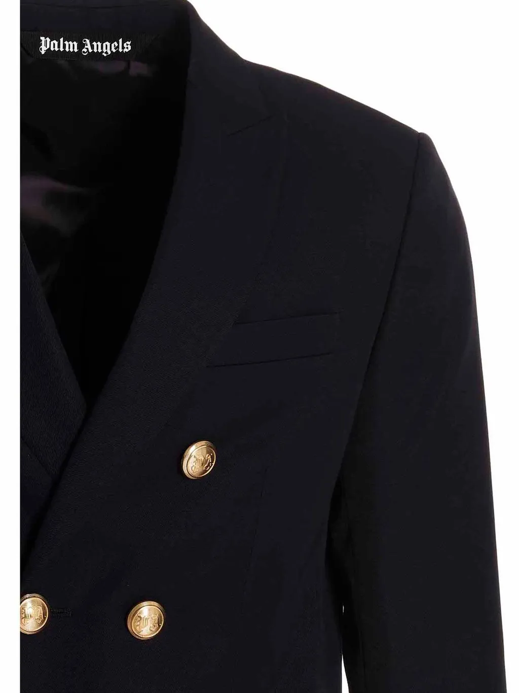 Palm Angels Palm Embroidered Double-Breasted Blazer