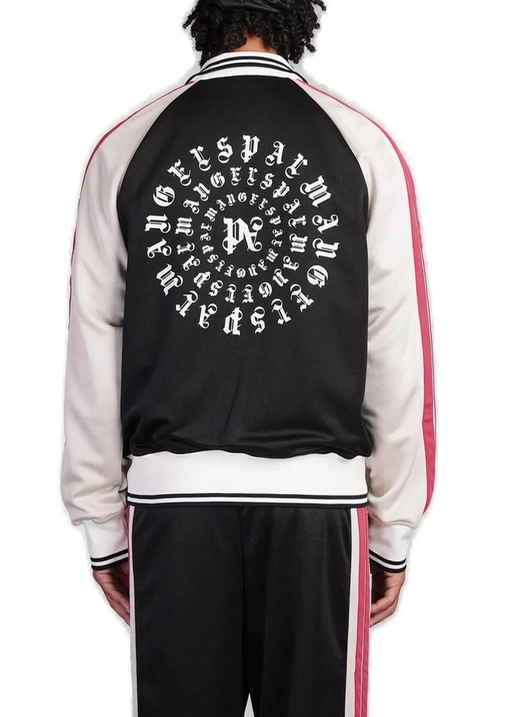 Palm Angels Monogram Embroidered High Neck Track Jacket