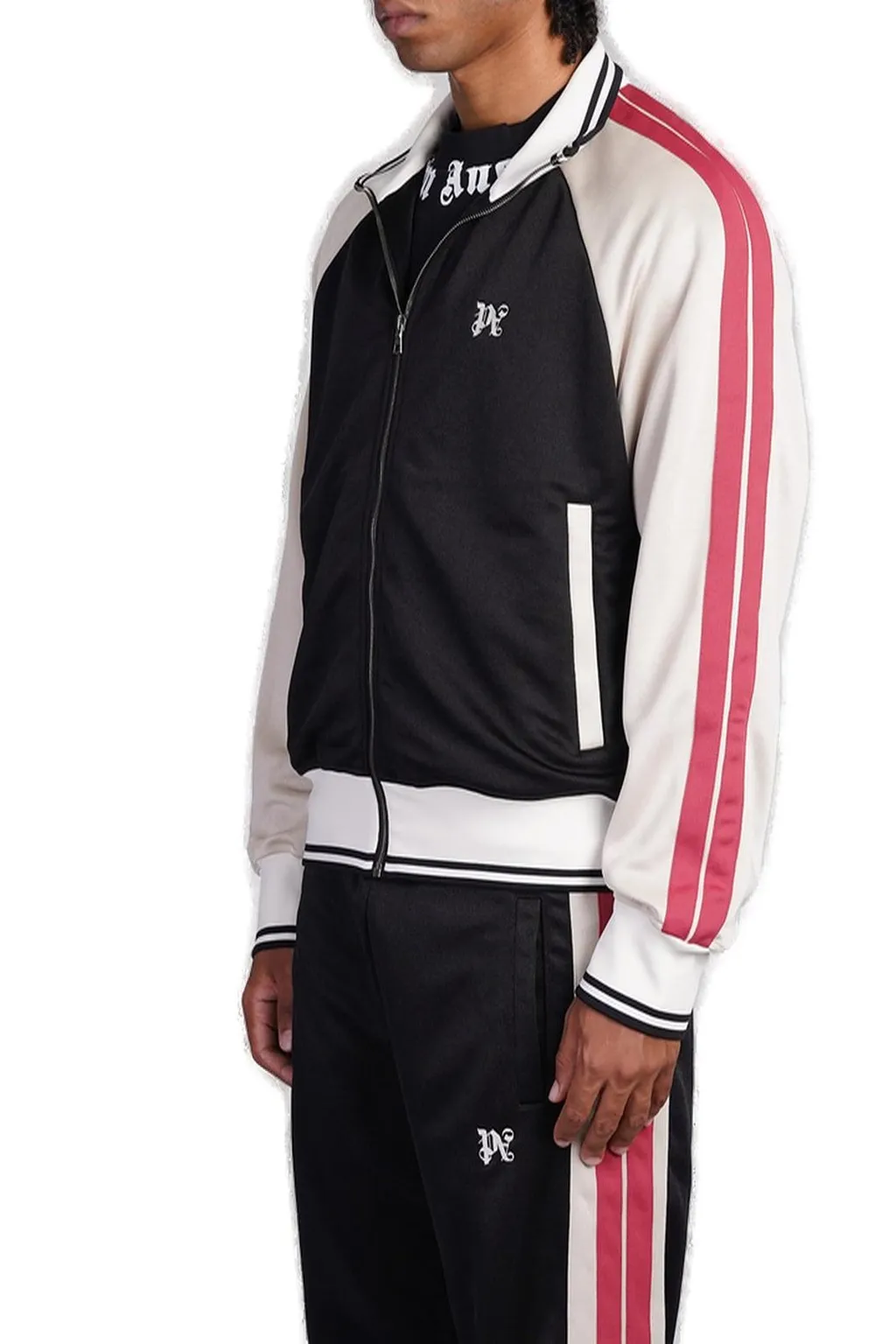 Palm Angels Monogram Embroidered High Neck Track Jacket