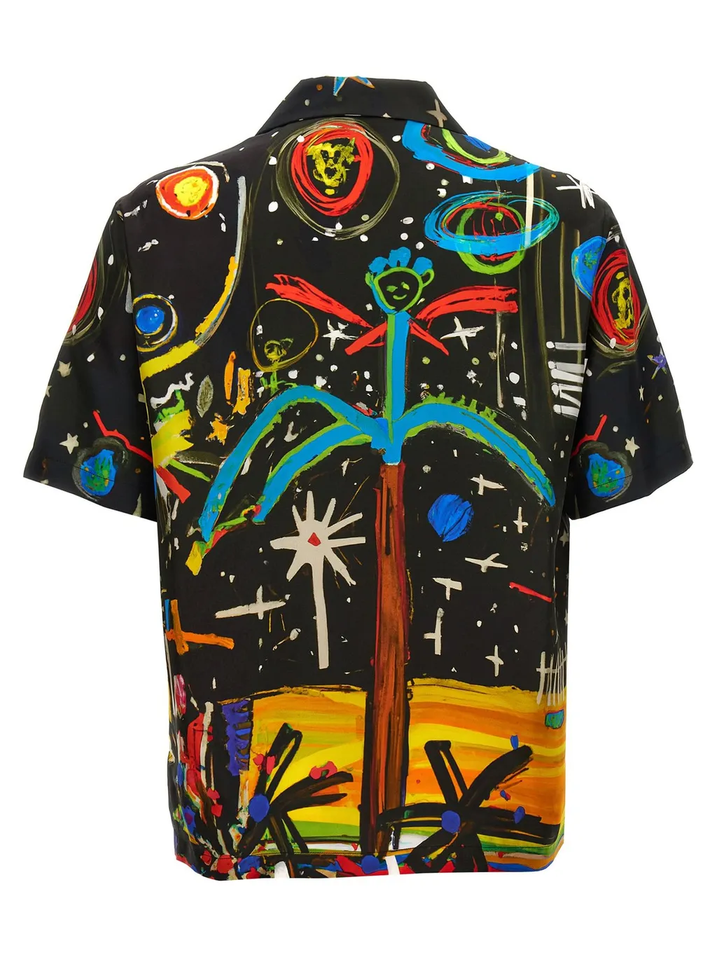 Palm Angels Starry Night Short-Sleeved Bowling Shirt