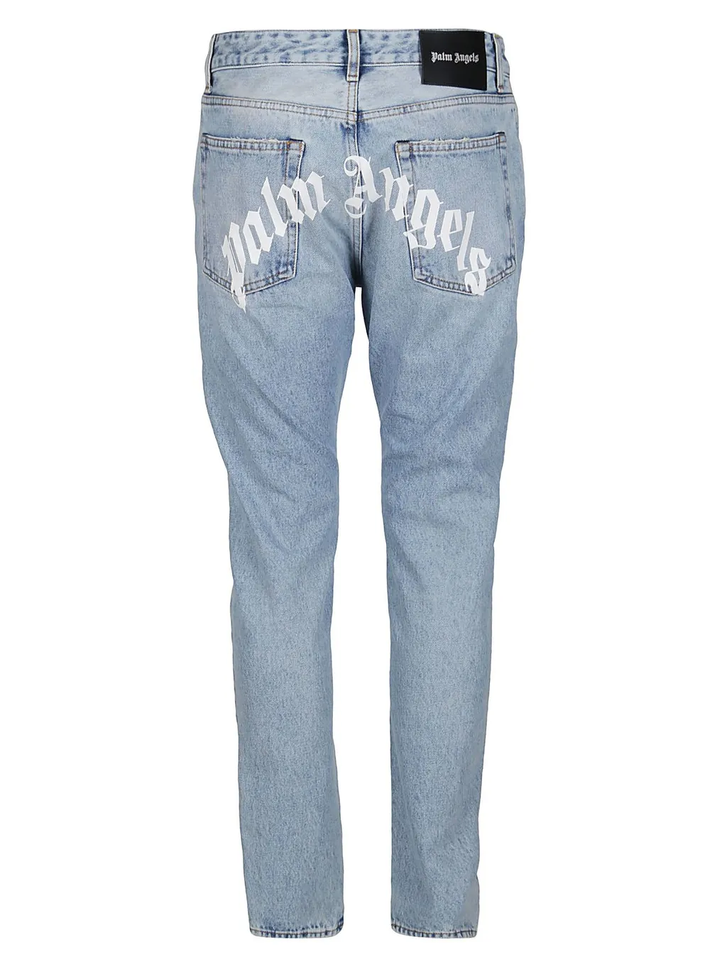 Palm Angels Logo Printed Slim-Fit Jeans