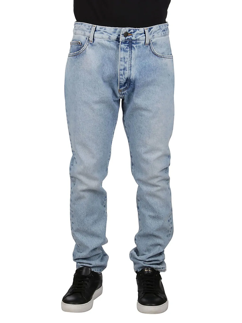 Palm Angels Logo Printed Slim-Fit Jeans