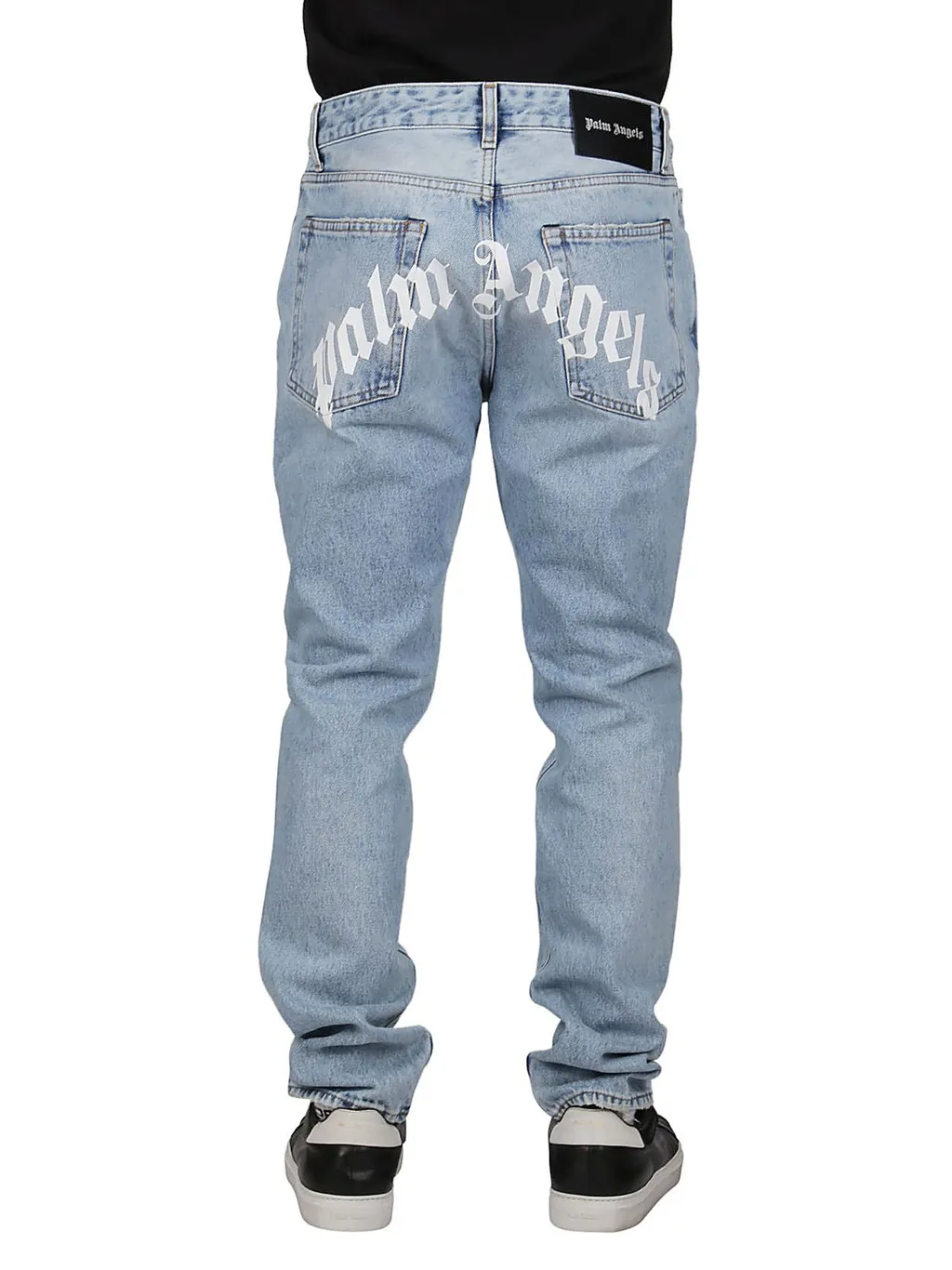 Palm Angels Logo Printed Slim-Fit Jeans