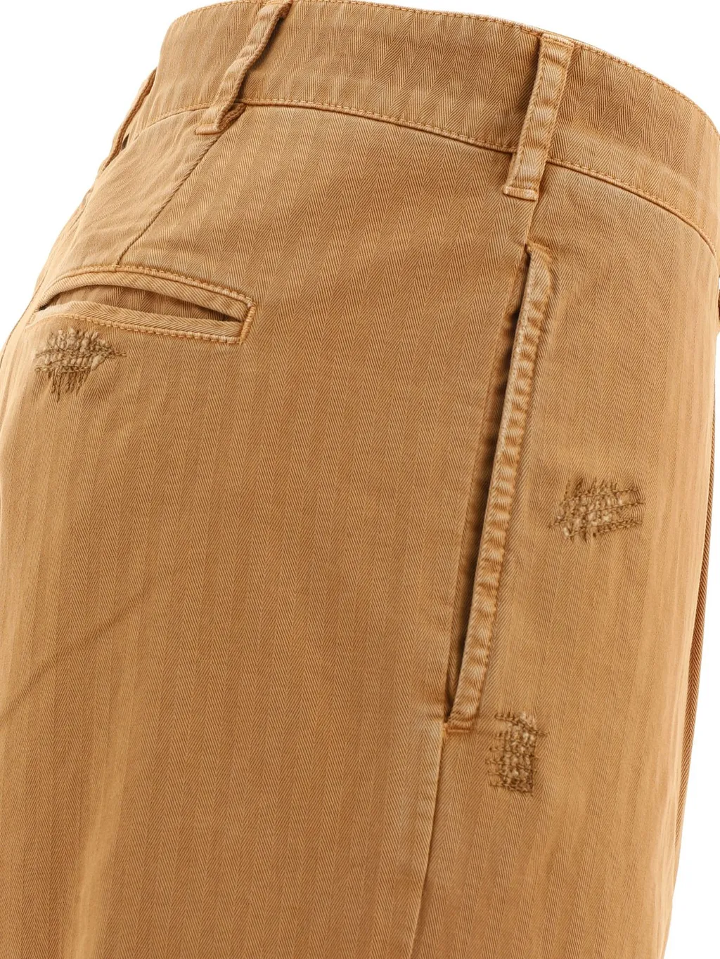 Palm Angels Distressed Straight-Leg Trousers