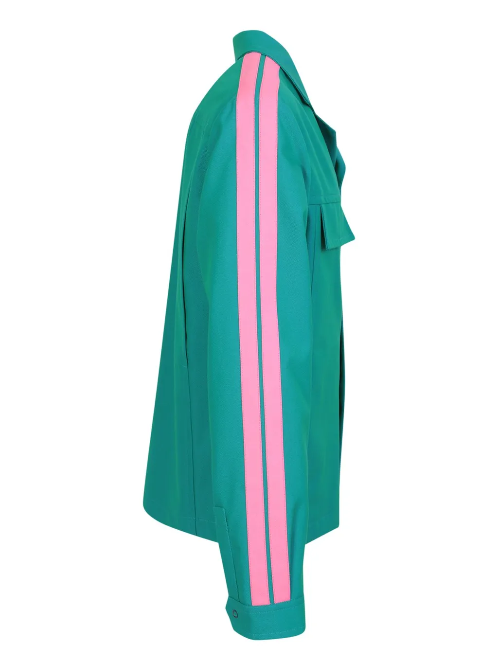Palm Angels Paradise-Embroidered Concealed Fastened Overshirt
