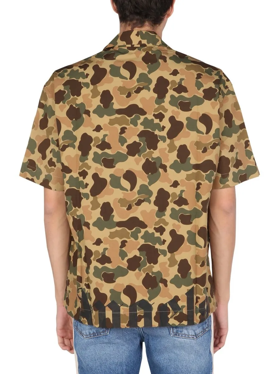 Palm Angels Printed Short-Sleeved Shirt