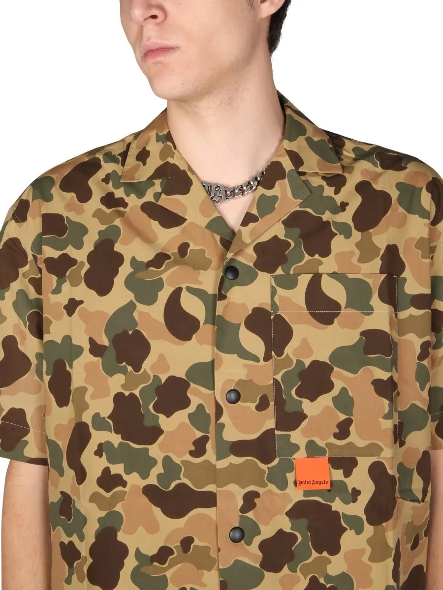 Palm Angels Printed Short-Sleeved Shirt
