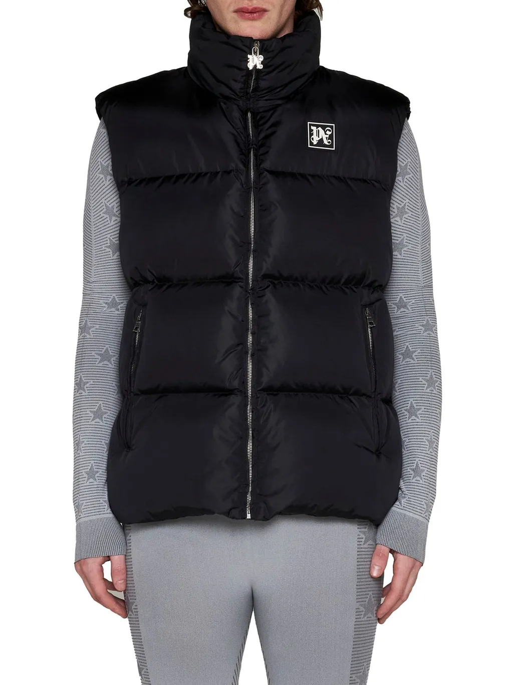 Palm Angels Logo Patch Padded Vest