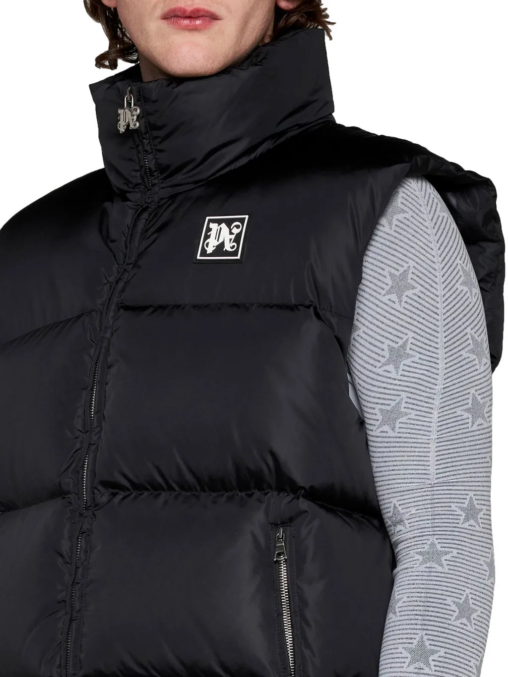 Palm Angels Logo Patch Padded Vest