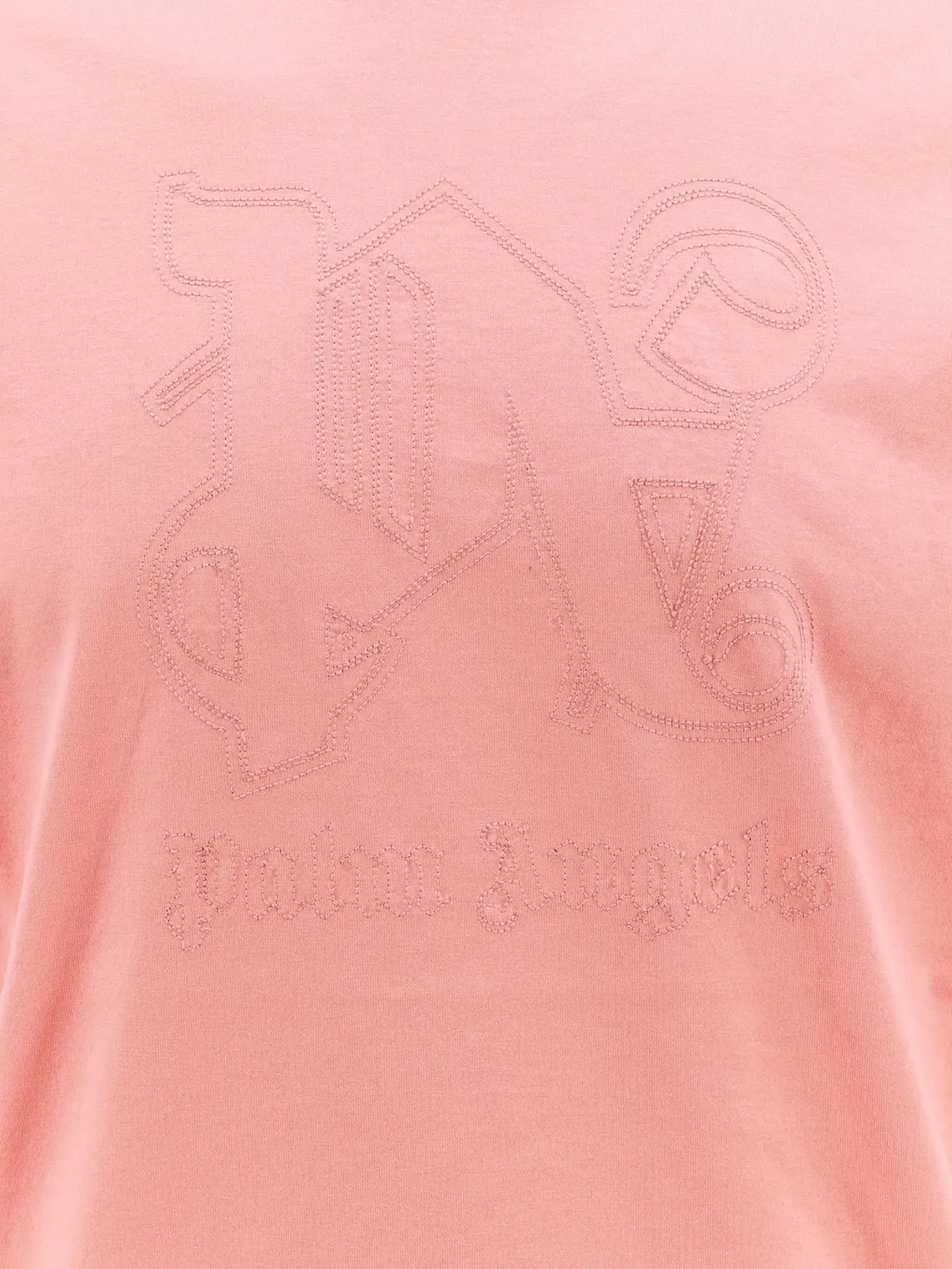 Palm Angels Monogram Embroidered Crewneck T-Shirt