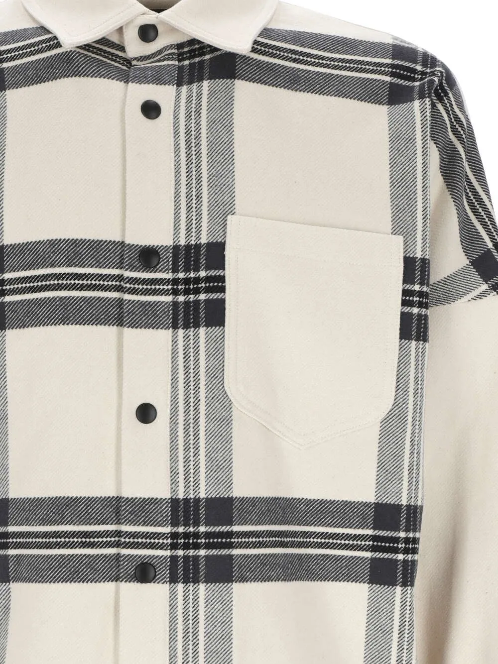 Palm Angels Checked Long-Sleeved Flannel Overshirt