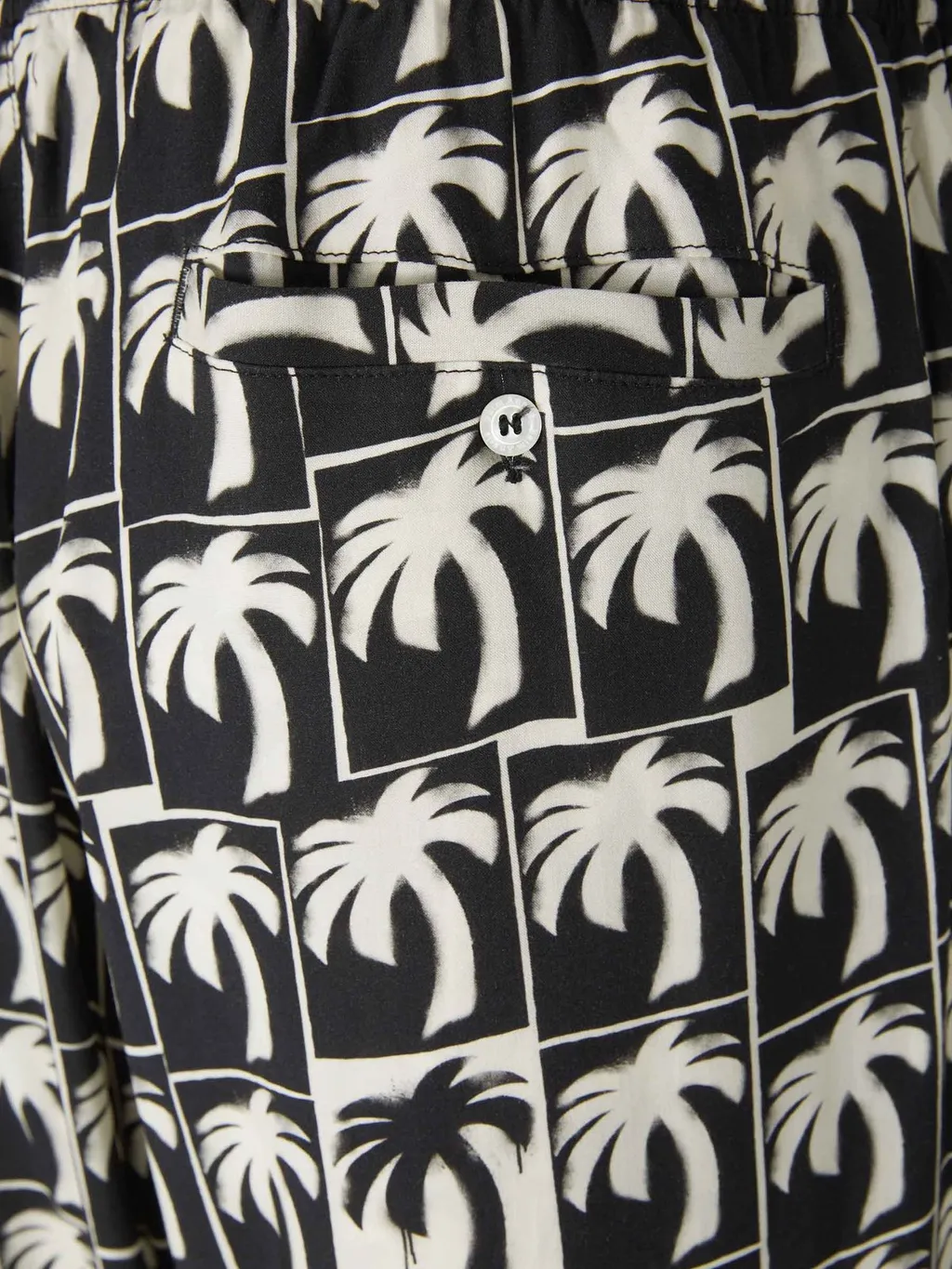 Palm Angels Palm-Tree Printed Drawstring Trousers