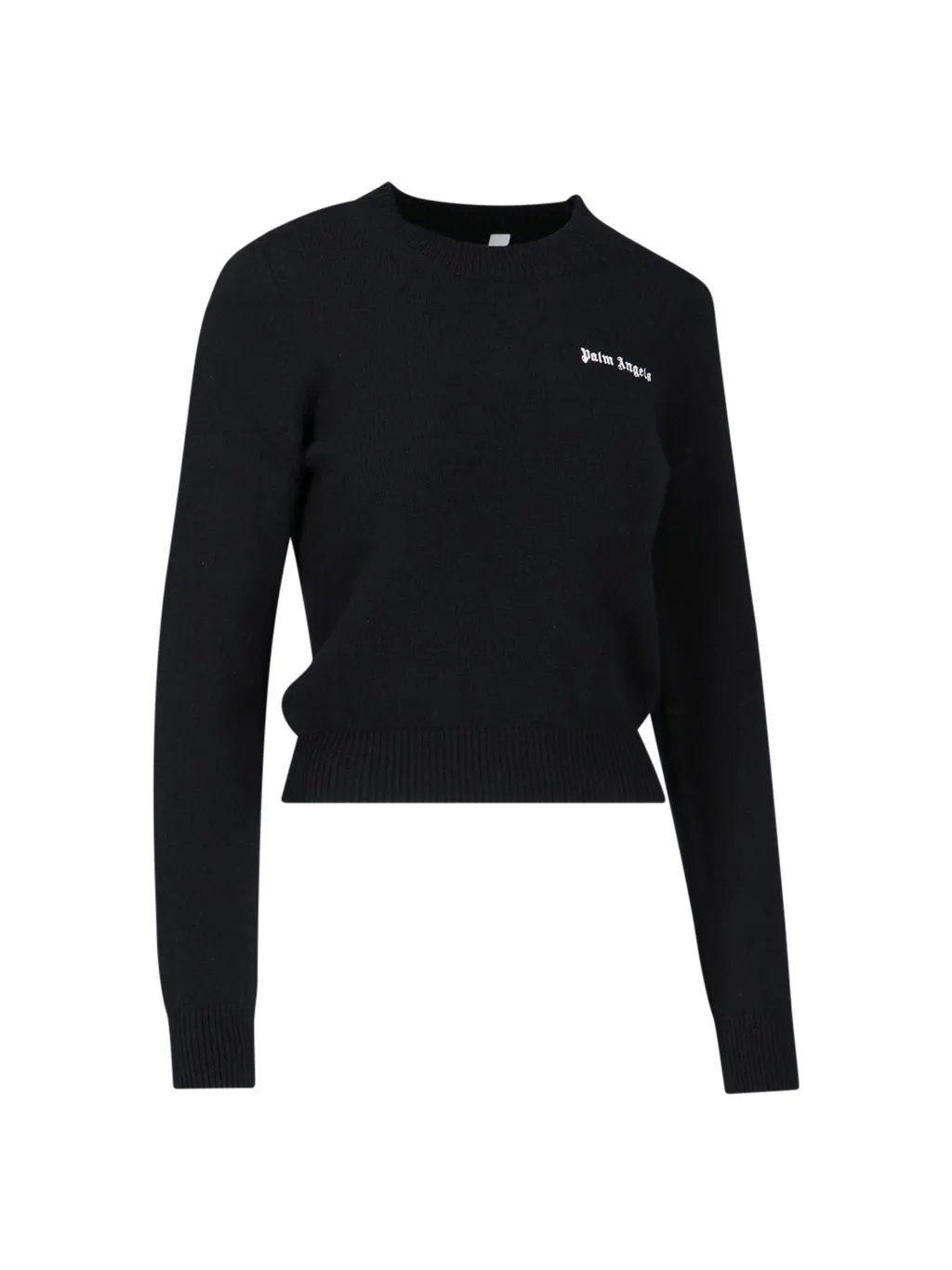 Palm Angels Logo Embroidered Knitted Jumper