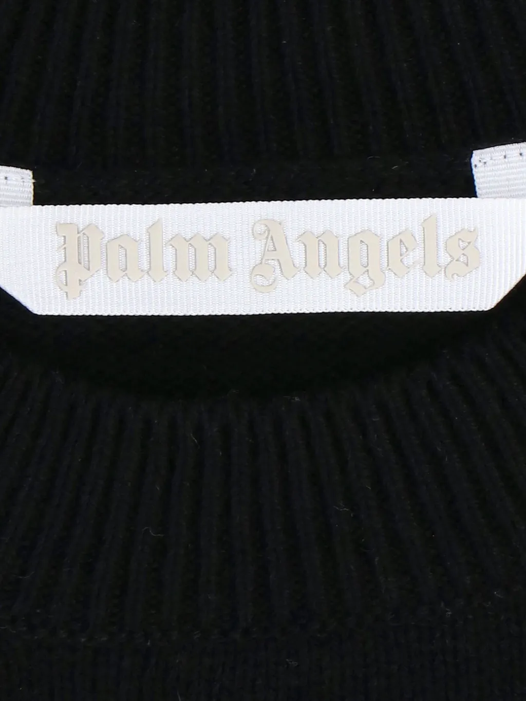 Palm Angels Logo Embroidered Knitted Jumper