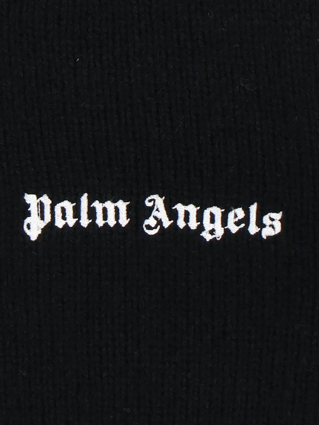 Palm Angels Logo Embroidered Knitted Jumper