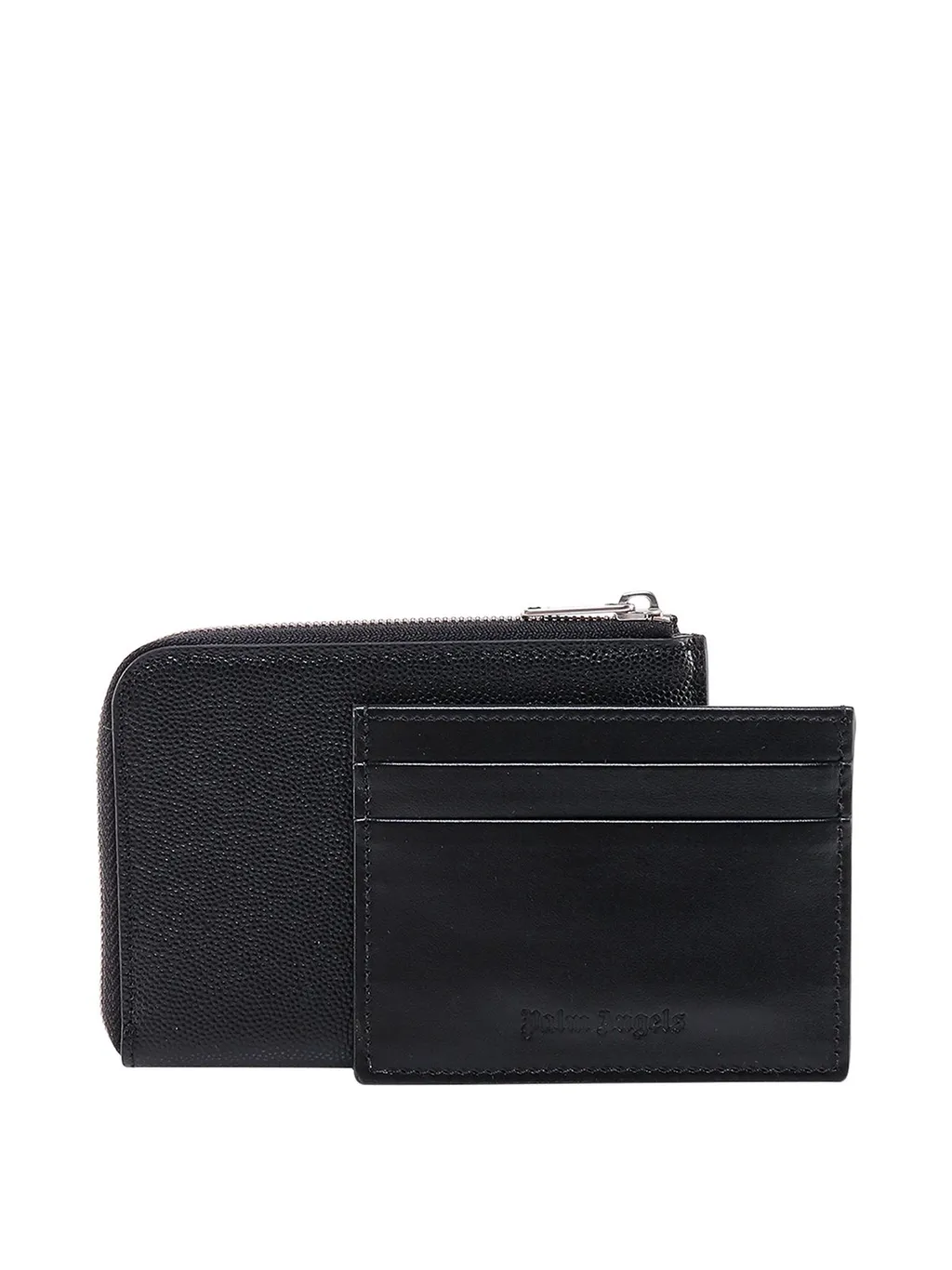 Palm Angels Logo Printed Zipped Wallet