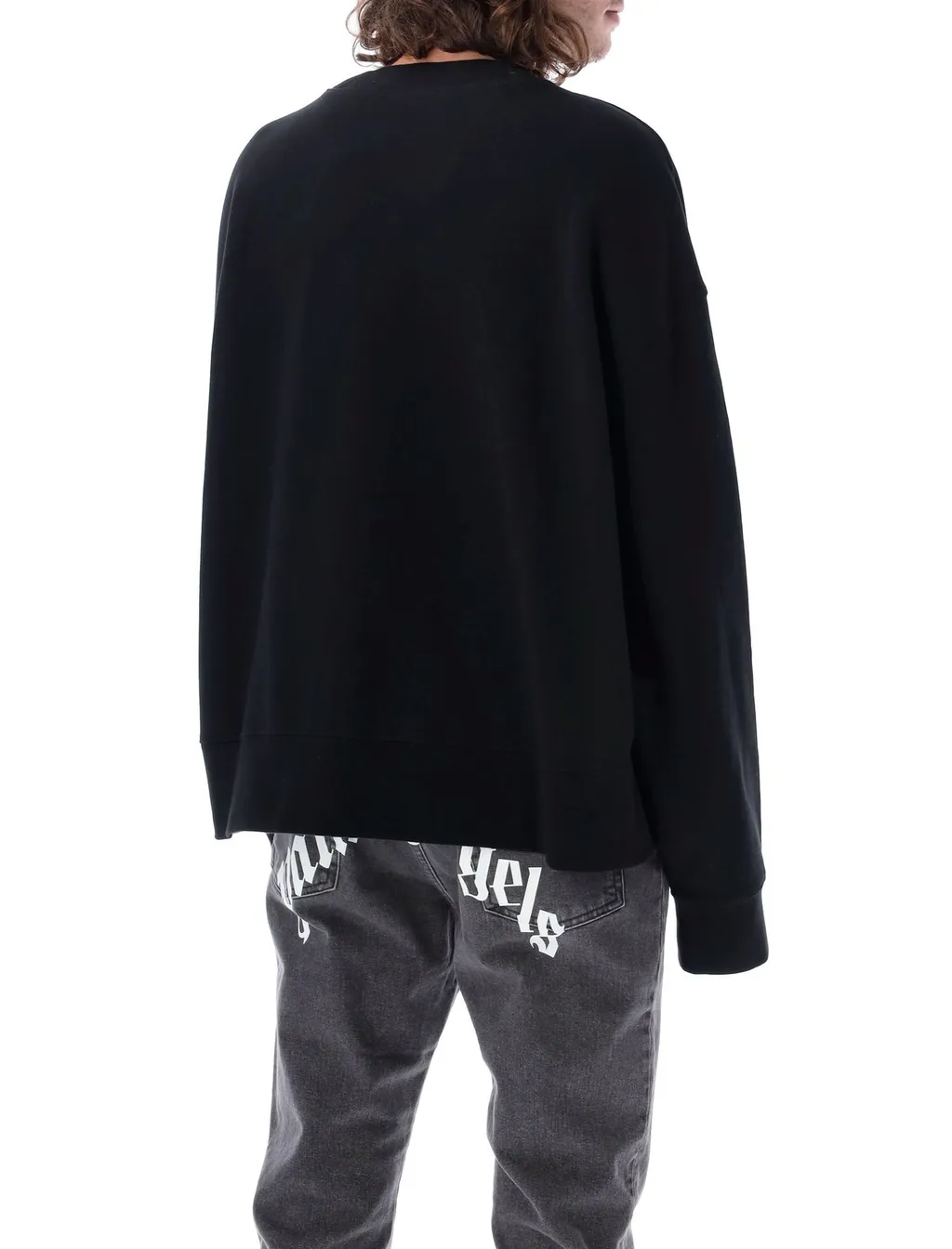 Palm Angels Logo-Printed Long-Sleeved Crewneck Sweatshirt
