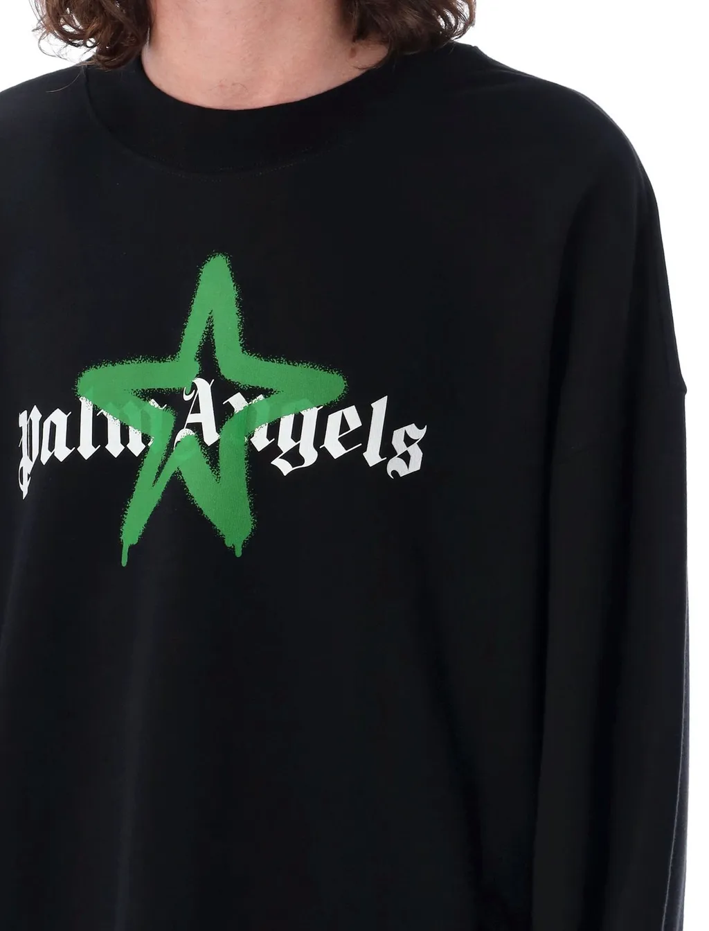 Palm Angels Logo-Printed Long-Sleeved Crewneck Sweatshirt