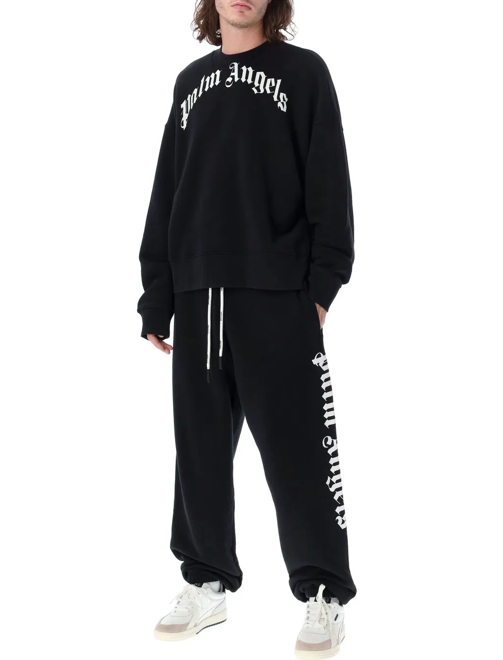 Palm Angels Drawstring Straight Leg Sweatpants