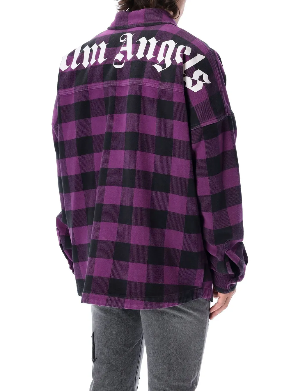 Palm Angels Logo-Printed Checked Shirt