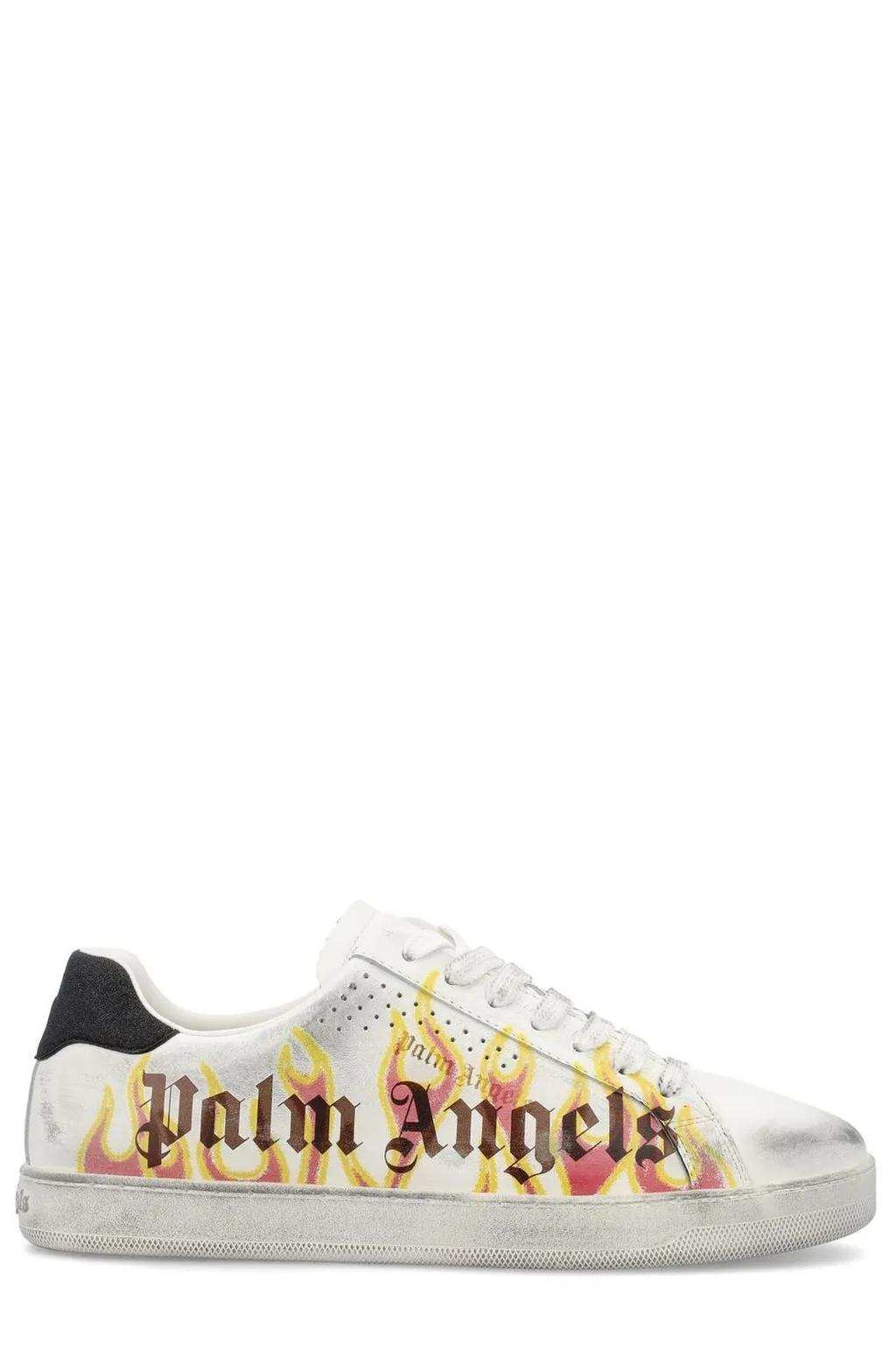 Palm Angels Distressed Spray Paint Lace-Up Sneakers