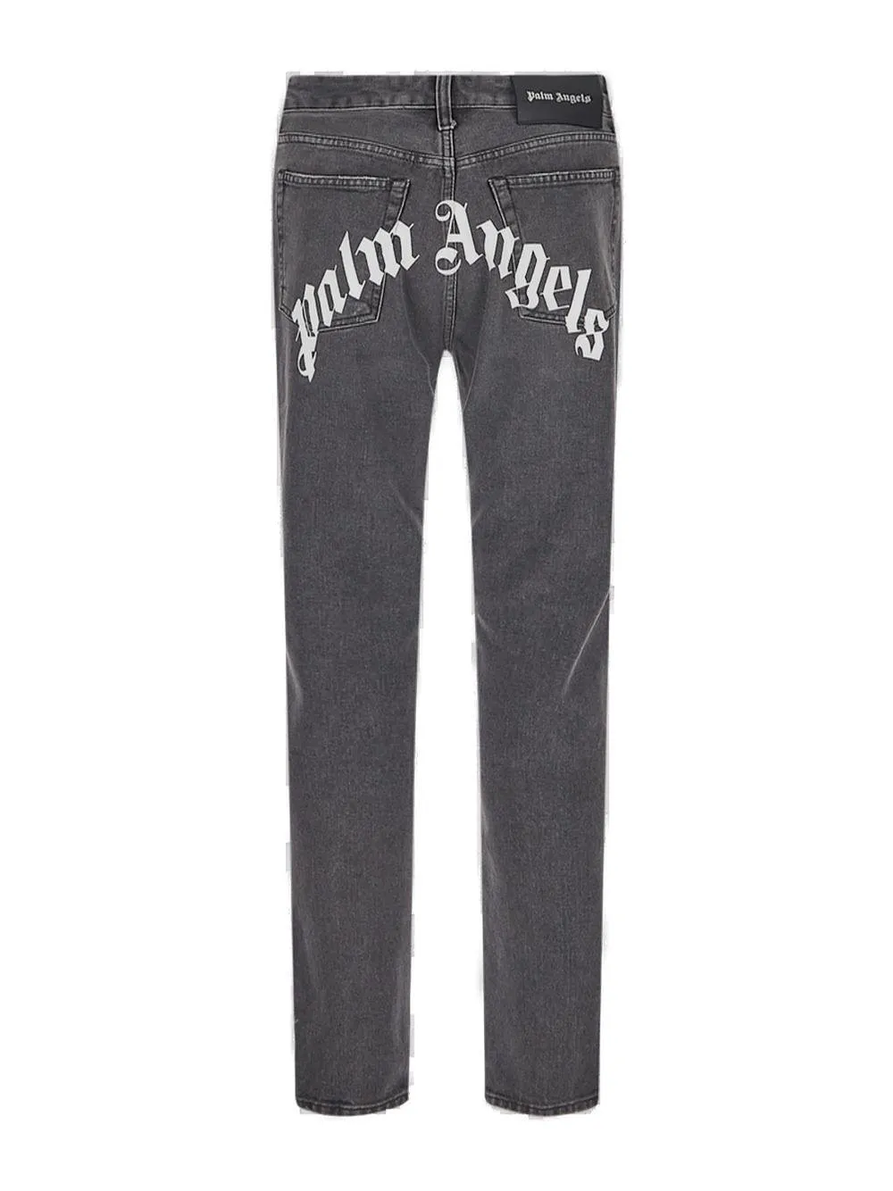 Palm Angels Logo Printed Straight Leg Jeans