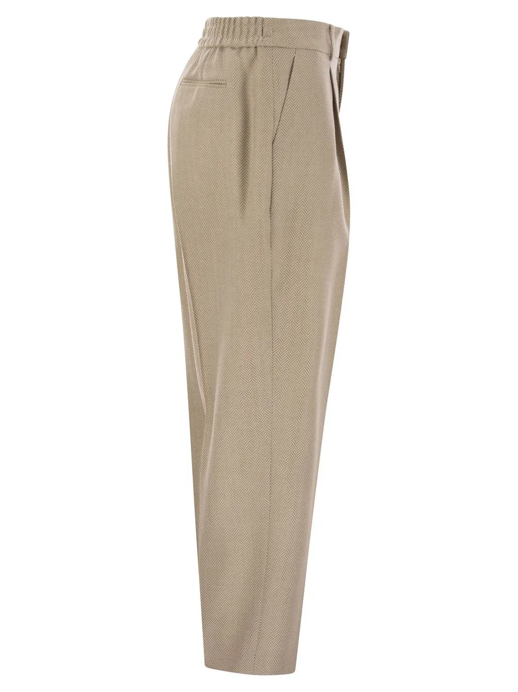 Pt Torino Pinstripe Wool-Cashmere Pants