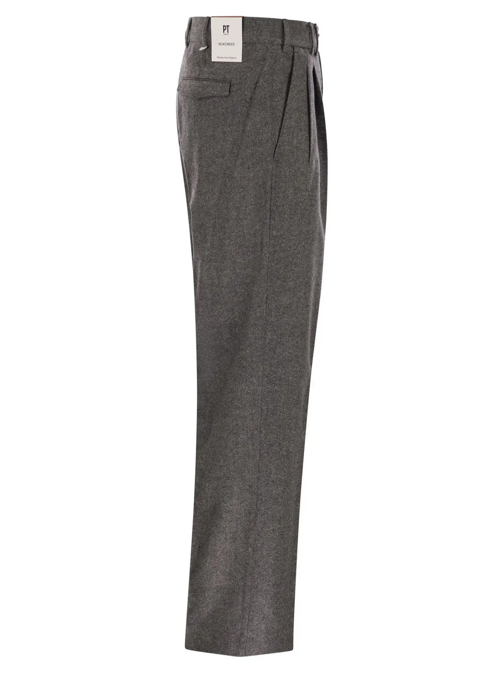 Pt Torino Pleated Straight-Leg Pants