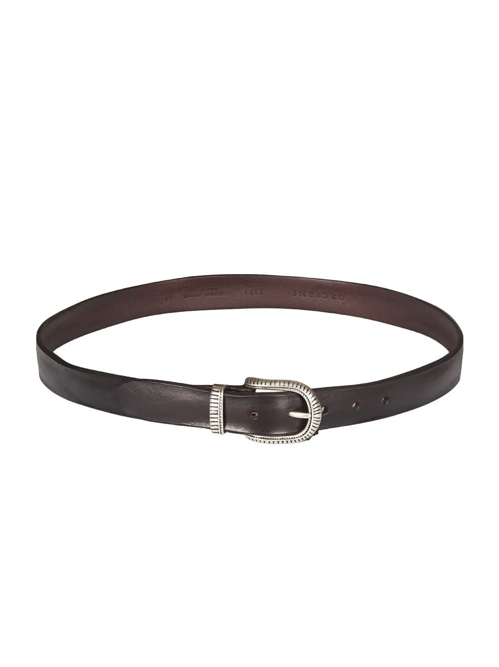 Orciani Logo Engraved Buckle Belt