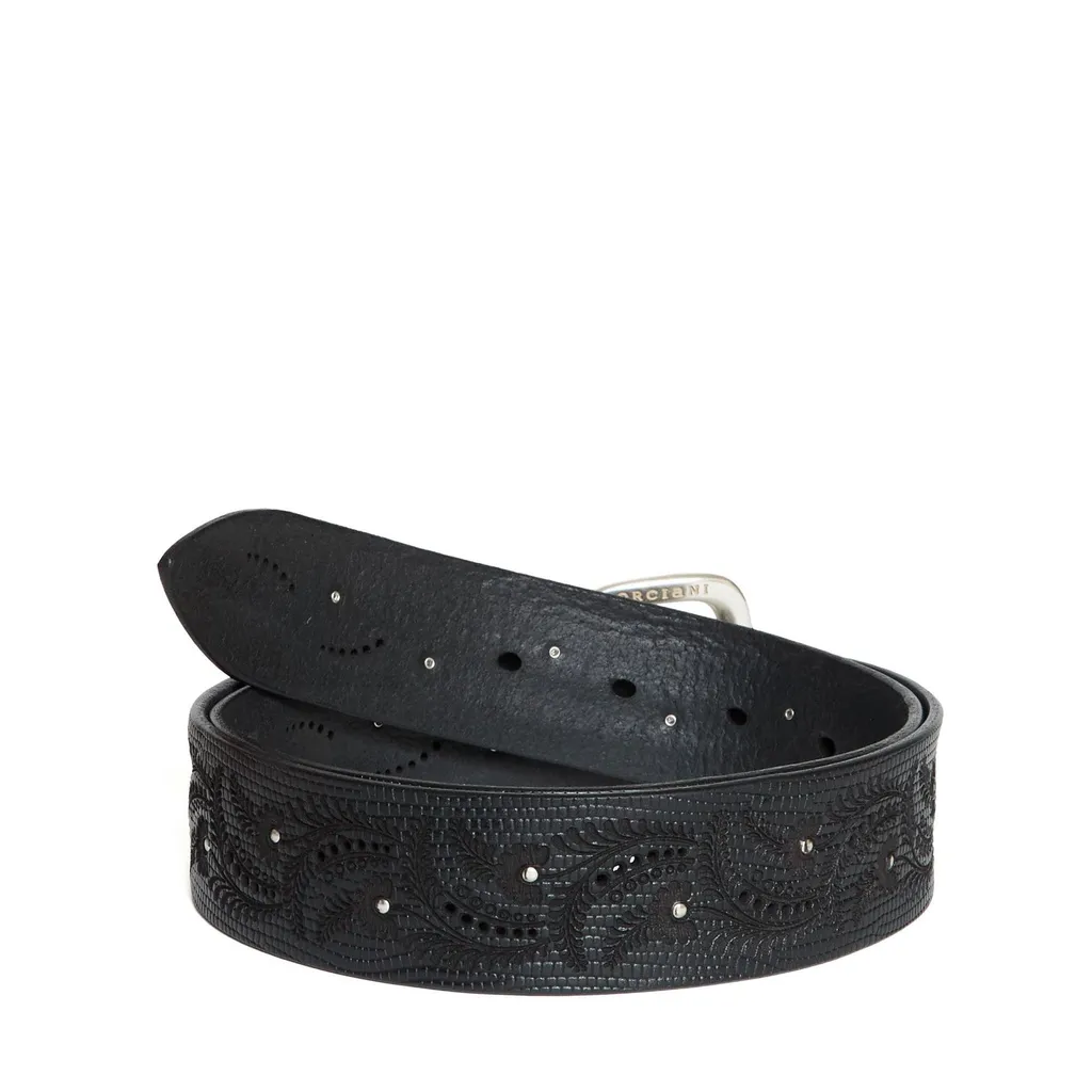 Orciani Lizard Embossed Leather Belt